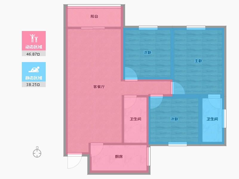 广东省-深圳市-大陆庄园-75.34-户型库-动静分区