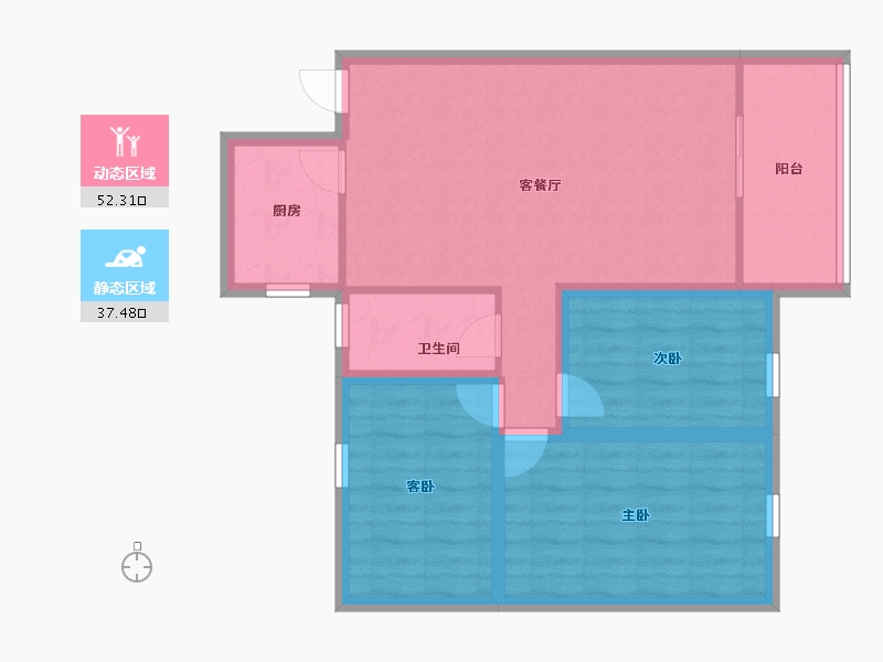 广东省-深圳市-南光花园-80.37-户型库-动静分区