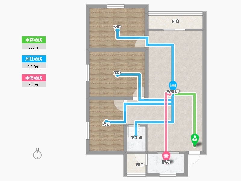 广东省-深圳市-和成世纪名园-74.62-户型库-动静线