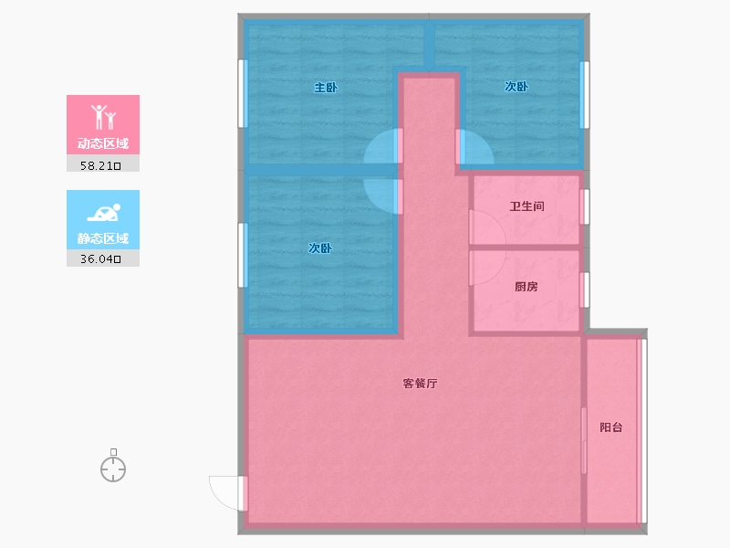 广东省-深圳市-嘉庭苑-84.30-户型库-动静分区