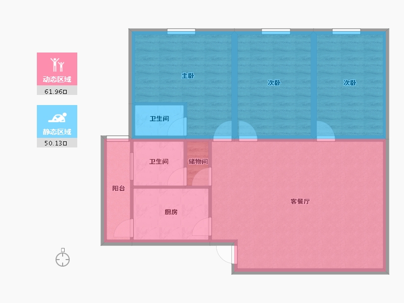 广东省-深圳市-桃源居14区（桃源居）-101.33-户型库-动静分区