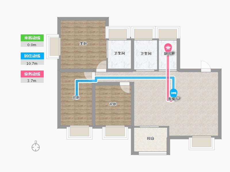 广东省-深圳市-港湾丽都-83.30-户型库-动静线