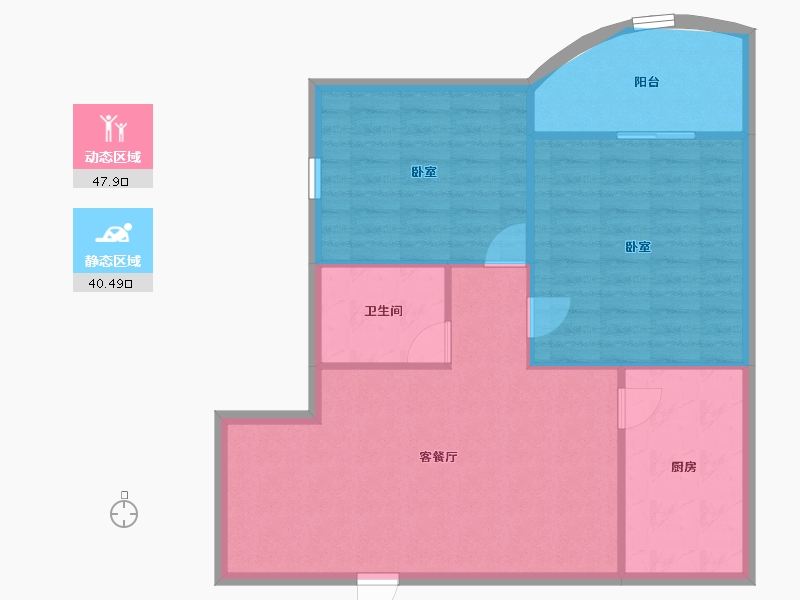 广东省-深圳市-中润大厦-81.74-户型库-动静分区