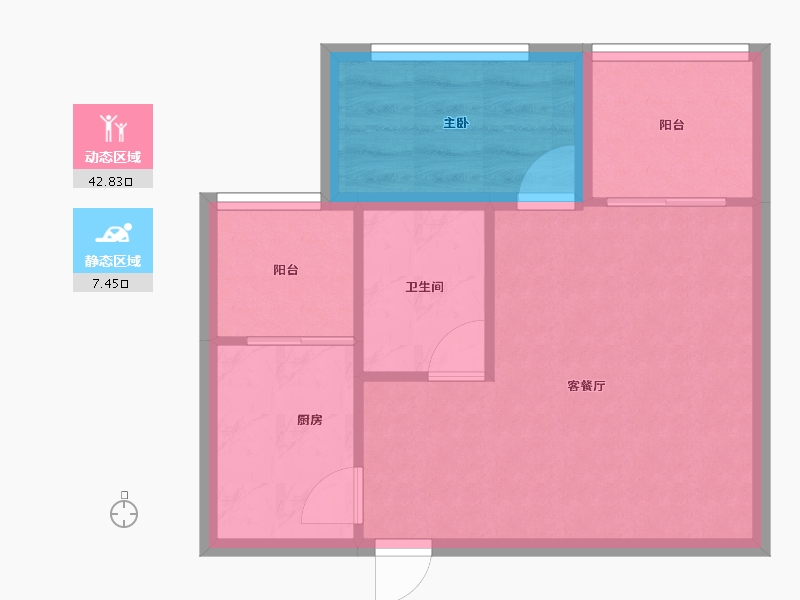 广东省-深圳市-颐安都会中央二期-44.94-户型库-动静分区