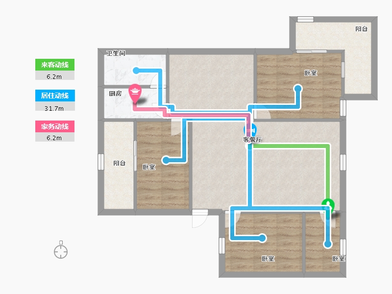 广东省-深圳市-开屏花园-80.00-户型库-动静线