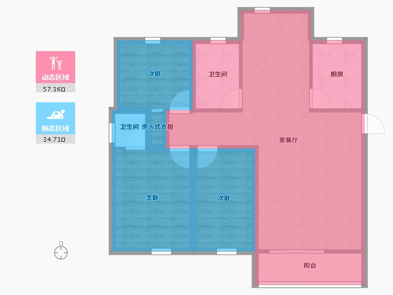 广东省-深圳市-南油生活区(B区)-82.02-户型库-动静分区