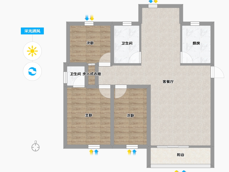 广东省-深圳市-南油生活区(B区)-82.02-户型库-采光通风