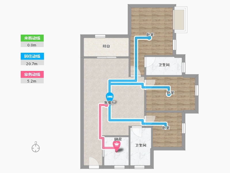 广东省-深圳市-桑泰水木丹华园-74.82-户型库-动静线