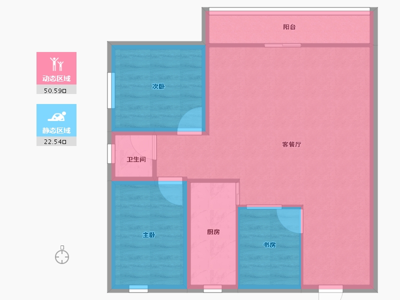 广东省-深圳市-德沁苑-65.37-户型库-动静分区