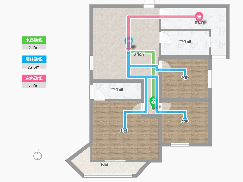 广东省-深圳市-侨城豪苑(一期)-87.82-户型库-动静线