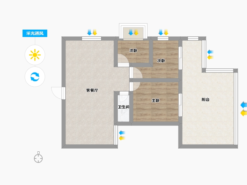 广东省-深圳市-建兴楼-57.69-户型库-采光通风