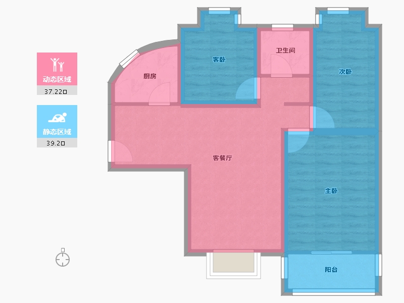 广东省-深圳市-前海花园-67.48-户型库-动静分区