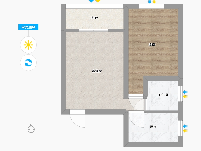 广东省-深圳市-旺海怡苑-32.28-户型库-采光通风