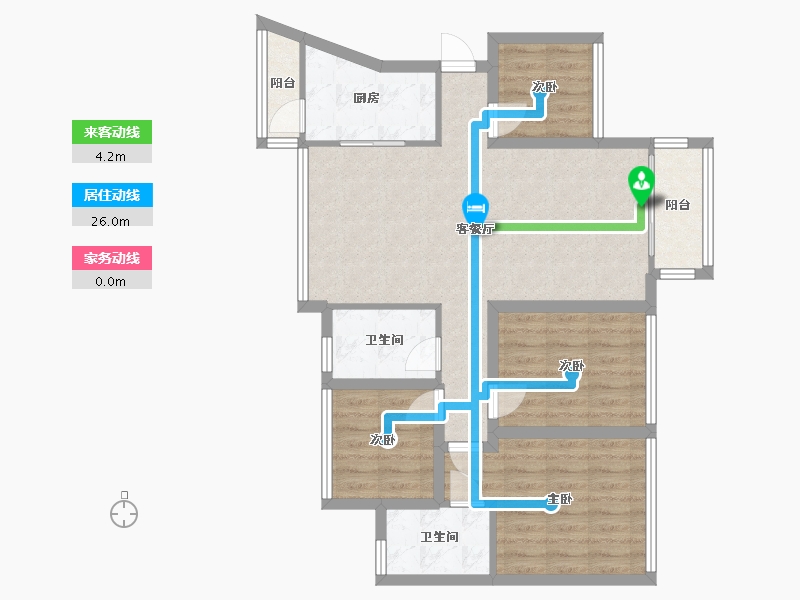 广东省-深圳市-嘉亿爵悦公馆-84.98-户型库-动静线