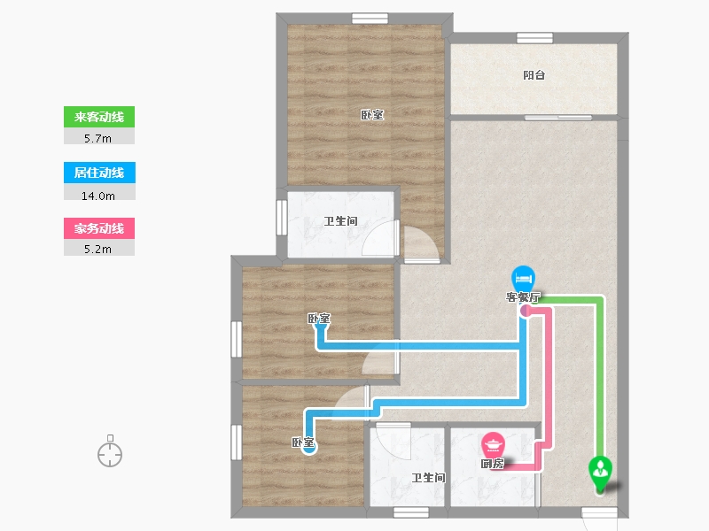 广东省-深圳市-桑泰水木丹华园-80.09-户型库-动静线