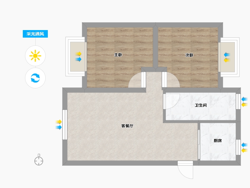 广东省-深圳市-雅兰亭(弘雅花园四期)-49.03-户型库-采光通风