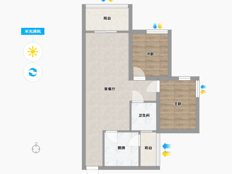 广东省-深圳市-天朗风清-54.15-户型库-采光通风