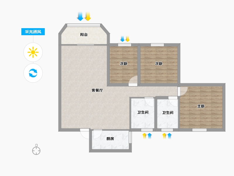 广东省-深圳市-泰华锦绣城-93.01-户型库-采光通风