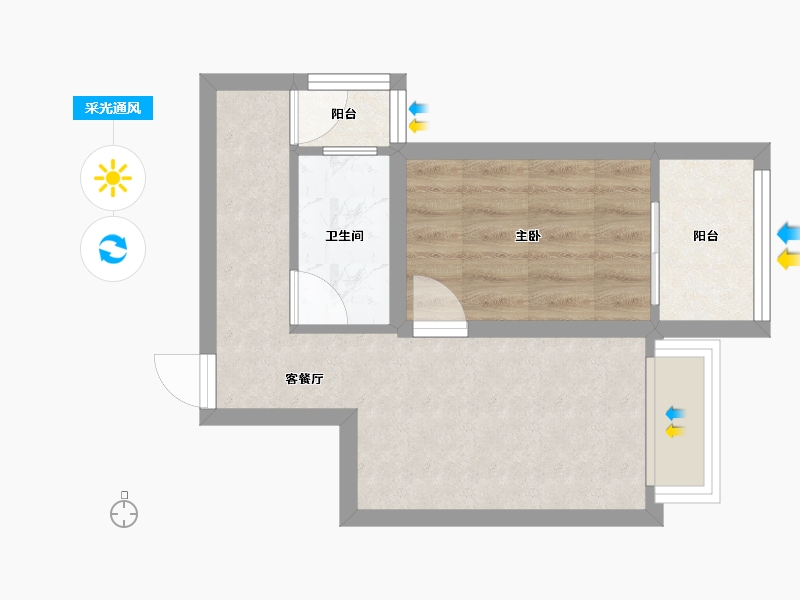 广东省-深圳市-鼎太风华(七期)-33.90-户型库-采光通风