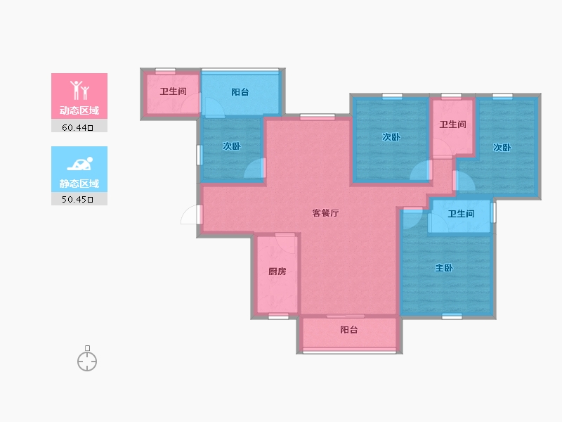 广东省-深圳市-美庐锦园-97.58-户型库-动静分区