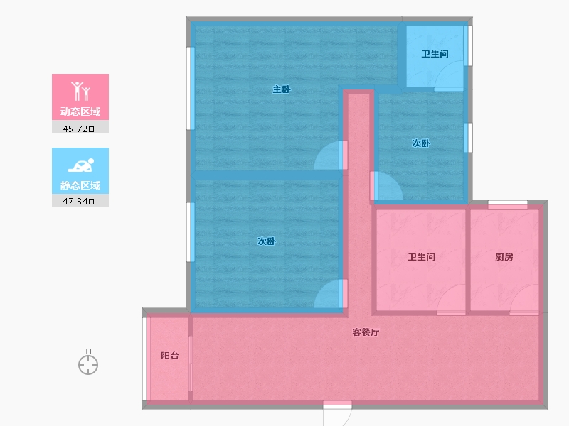 广东省-深圳市-梅花新园-82.13-户型库-动静分区