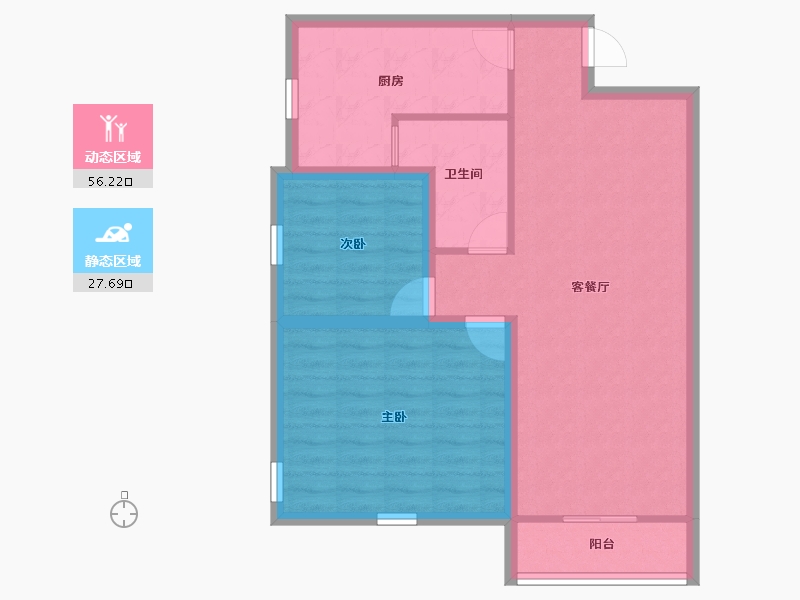 广东省-深圳市-万裕椰风海岸-75.37-户型库-动静分区