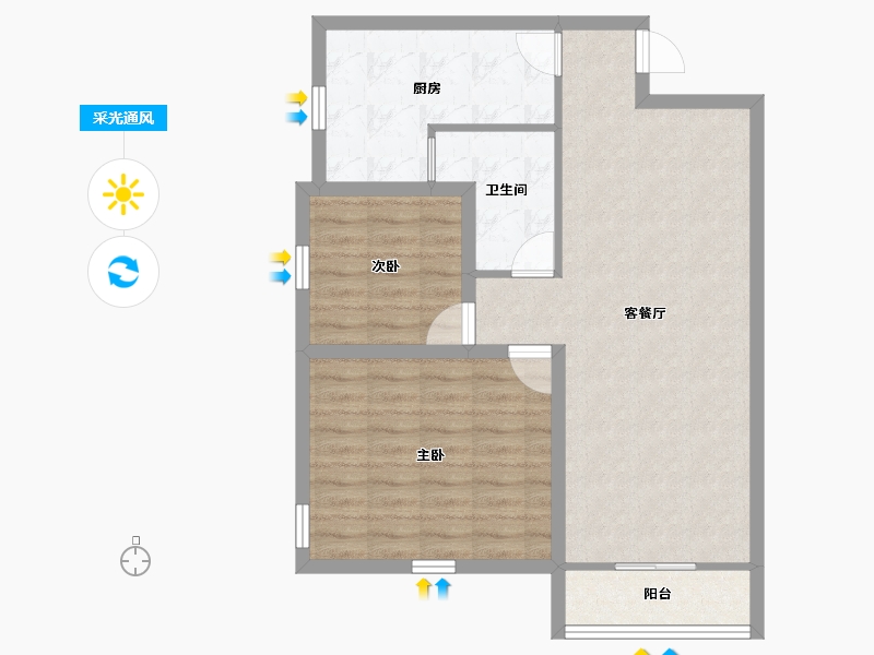 广东省-深圳市-万裕椰风海岸-75.37-户型库-采光通风