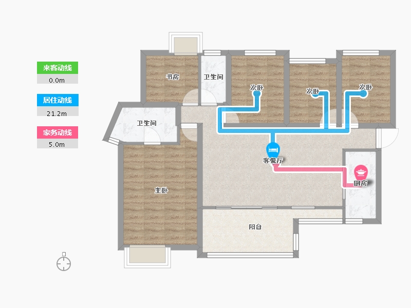 广东省-深圳市-万科翡丽郡-95.78-户型库-动静线