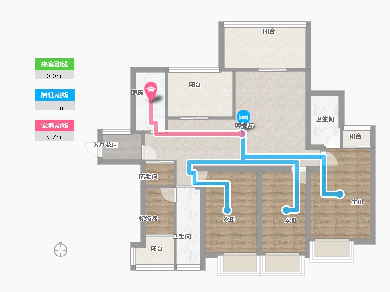 广东省-深圳市-碧海富通城一期-86.99-户型库-动静线