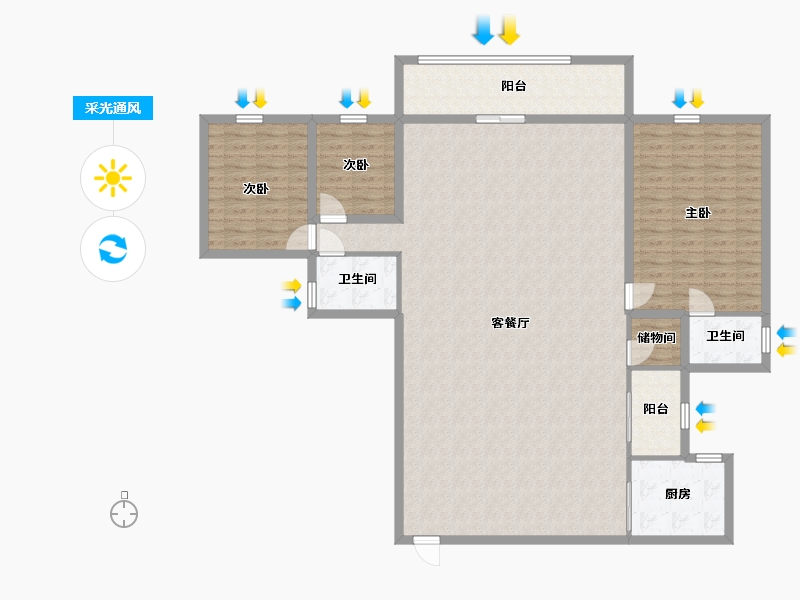 广东省-深圳市-恒丰理想居-161.41-户型库-采光通风