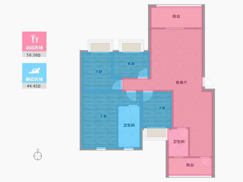 广东省-深圳市-荔雅居-89.10-户型库-动静分区