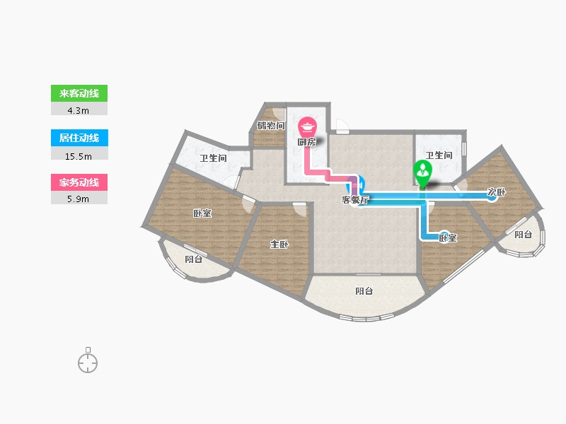 广东省-深圳市-汇景豪苑-174.07-户型库-动静线