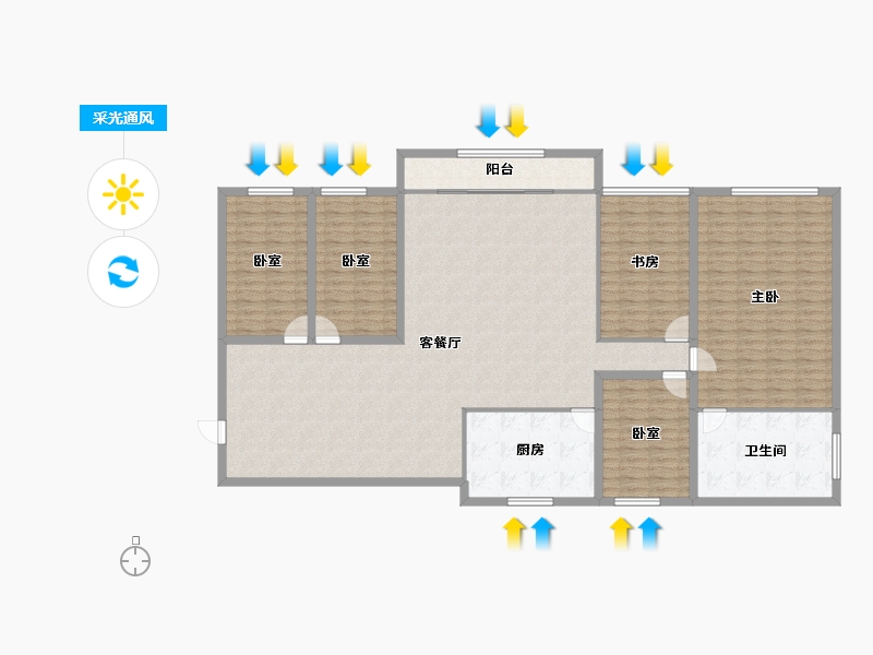 广东省-深圳市-恒丰理想居-191.01-户型库-采光通风