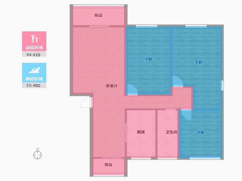 广东省-深圳市-泓瀚苑-102.96-户型库-动静分区