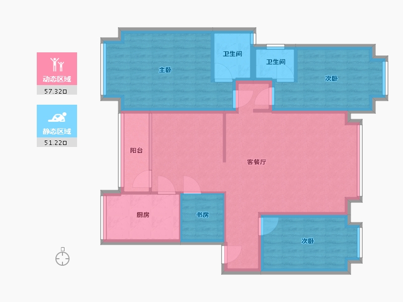 广东省-深圳市-紫薇苑(西区)-96.73-户型库-动静分区