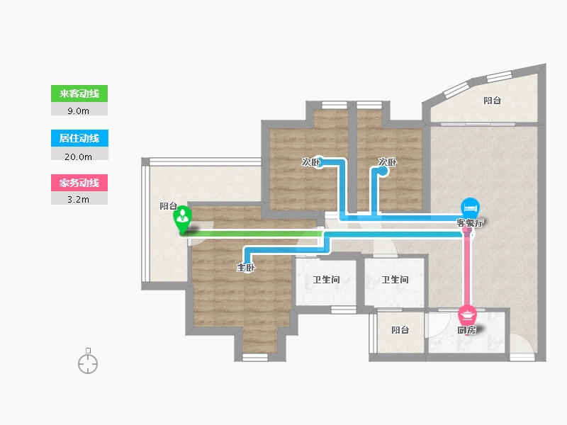 广东省-深圳市-信义假日名城(五期)-74.13-户型库-动静线