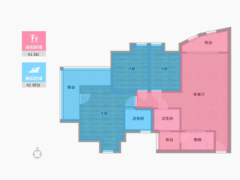 广东省-深圳市-信义假日名城(五期)-74.13-户型库-动静分区