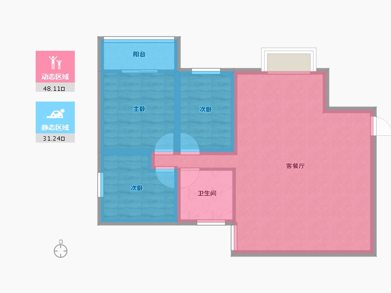 广东省-深圳市-海晖大厦-71.04-户型库-动静分区