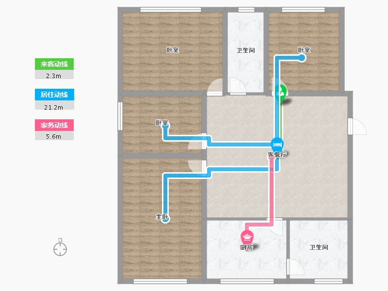 广东省-深圳市-龙富花园(龙岗中心城)-130.98-户型库-动静线