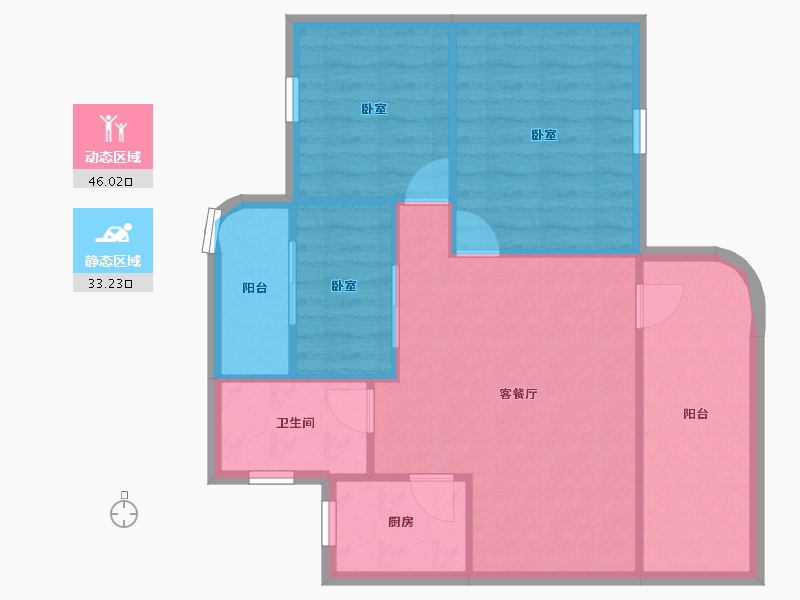 广东省-深圳市-愉康花园-72.03-户型库-动静分区