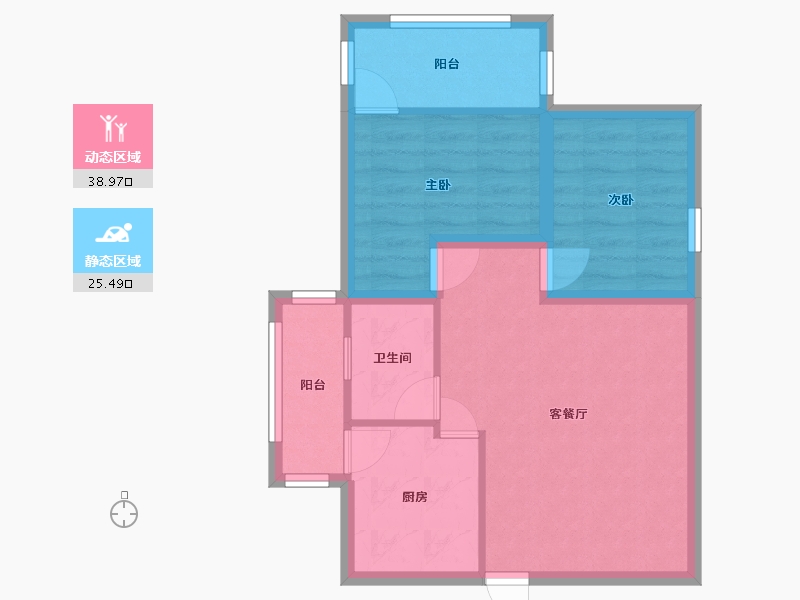 广东省-深圳市-海晖大厦-57.09-户型库-动静分区