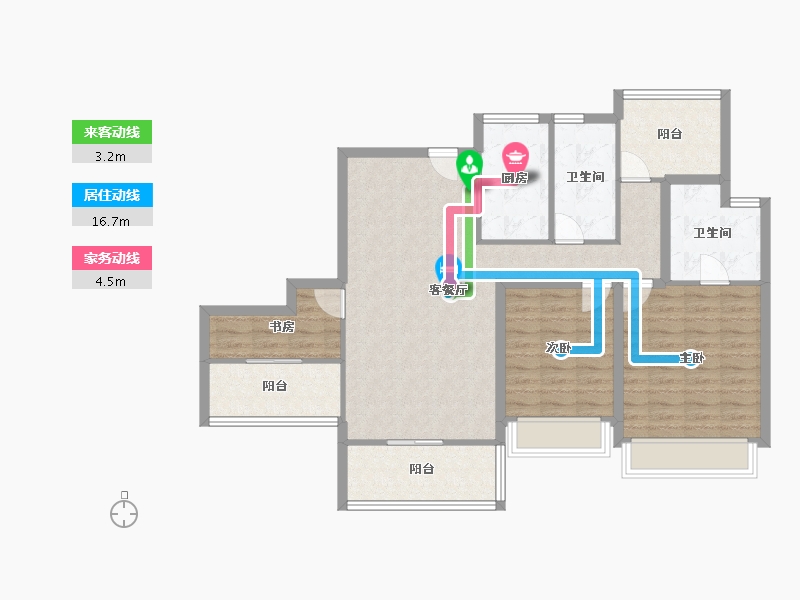 广东省-深圳市-佳华领域广场一期-99.66-户型库-动静线