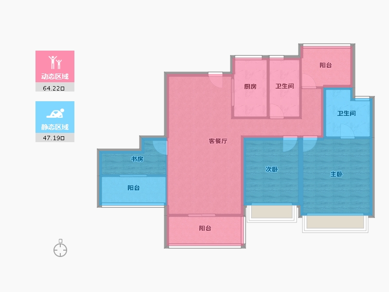 广东省-深圳市-佳华领域广场一期-99.66-户型库-动静分区