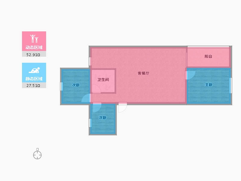 广东省-深圳市-荔苑小区(南区)-72.07-户型库-动静分区