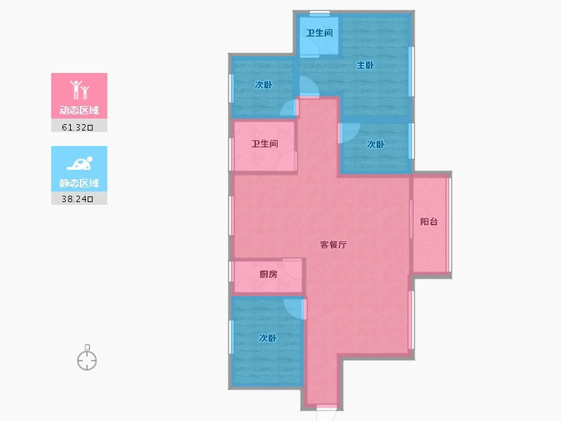 广东省-深圳市-圣源华庭-88.65-户型库-动静分区