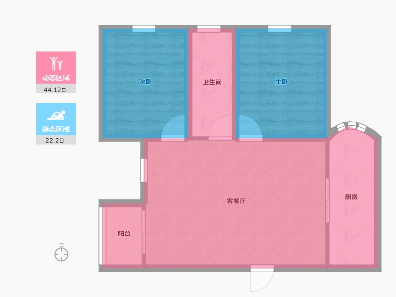 广东省-深圳市-嘉华花园西区-59.35-户型库-动静分区