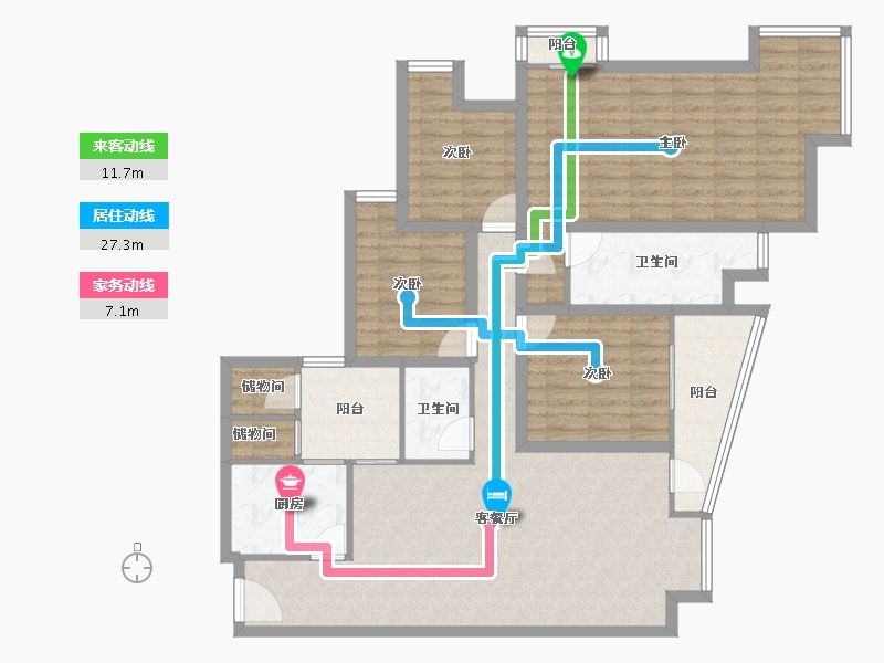 广东省-深圳市-阳光带海滨城(一期)-121.17-户型库-动静线