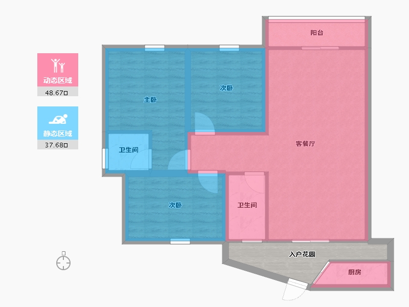 广东省-深圳市-星海名城(三期)-83.55-户型库-动静分区