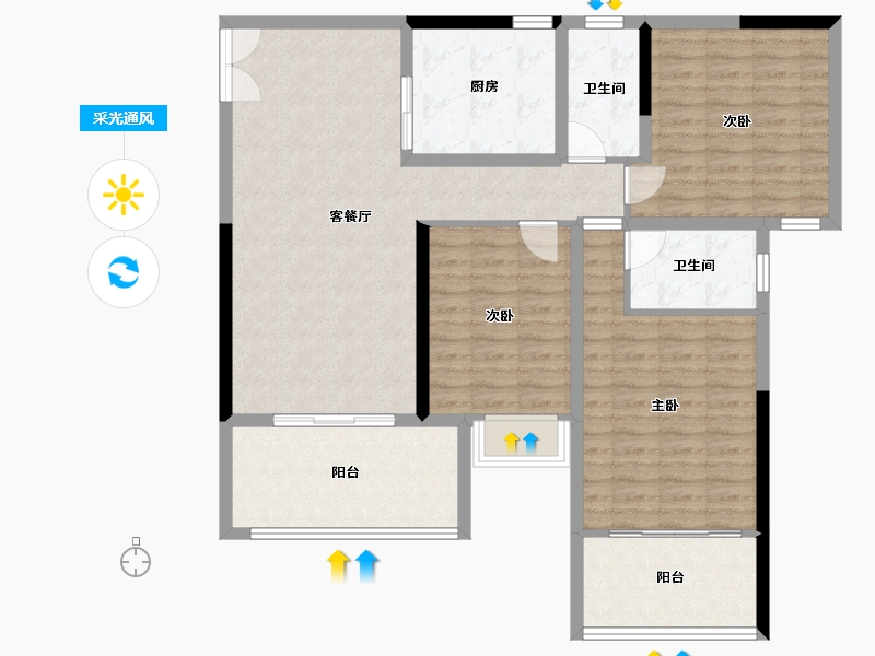 广东省-深圳市-侨香公馆-97.94-户型库-采光通风