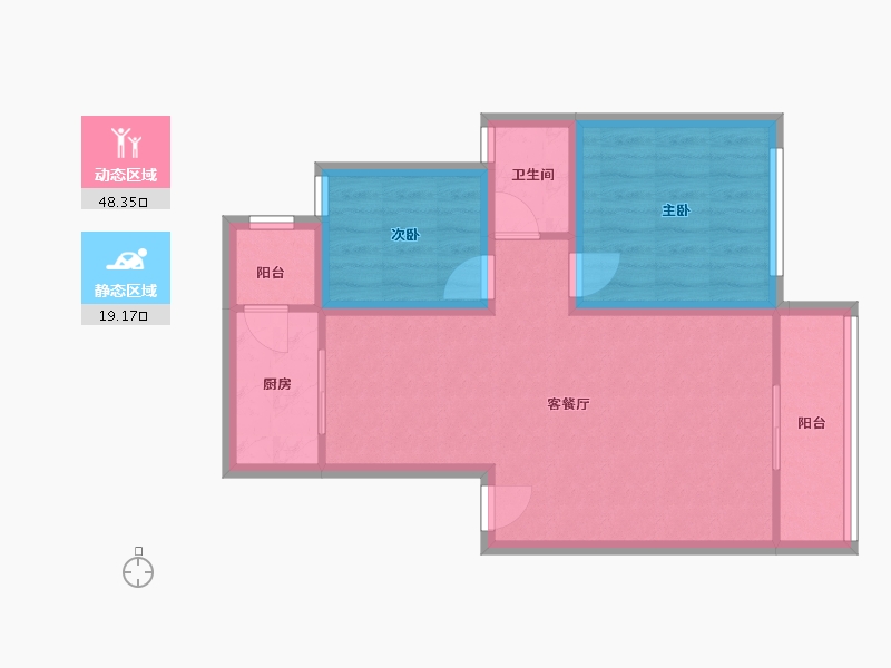 广东省-深圳市-前海花园-59.91-户型库-动静分区